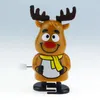 Härlig julplast Windup Toys Santa Claus Snowman Clockwork Toys Children Jump Gift Cartoon Characters Christmas Presents VT175204398