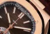 3KF 5980 CH28-520C Automatic Chronograph Mens Watch Rose Gold Brown Texture Dial Stick Markers Brown Leather Super Edition New Puretime PTPP H8