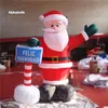屋外のクリスマスの膨脹可能なサンタクロース3m広告の空気吹きのサンタバルーンクリスマスの装飾のためのカスタム記号
