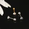 20g rostfritt stål Lage Piercing örhängen CZ 3 Prong Tragus Lage Ear Stud Crystal Zircon örhängen Piercing Jewelry1356144
