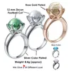 NIEUWE SPECIALE GESLAAG SOLITAIRE Women Love Wedding Ring Green White Champagne Zirkon 6 Prawn Crown Jewelry WA11498W6206163