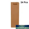 24pcs Kraft Paper Red Wine Hand Wine Drinks Packing Bag Storage Single-Vessle Paper Bottle Packaging