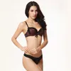 Balaloum Sexy Floral Dentelle 3/4 Coupe Push Up Soutien-gorge Panty G-String Ensembles Femmes Brassiere Sans Soudure T Back Strings Sous-Vêtements Lingerie Ensemble LJ201031