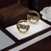 Luxus Dangle Letter Ohrringe volle Diamanten lieben Anti-Allergie-Kronleuchter glänzender, nicht verblüffender Ohrstollen 039289y