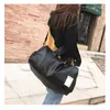 Sport Pu Leather Gym Male Bag Top Female Sport Shoe Bag for Women Fitness Over Outside Yoga Bag Small Big Travel bags Black Q0705