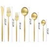 30pcs Matte Gold Cutlery Set en acier inoxydable Dîne Vole du couteau Spoon Spoon Dîner Sargetware Kitchen Party Table Vide-Table Set 2013370060