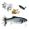 Juguete de gato de pescado para flopping realista, peces de muñeca de simulación recargable USB, perfecto para patear, masticar, ejercicio de gato