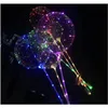 20-дюймовый светодиодный воздушный шар Бобо с 315-дюймовой палкой 3М струнный воздушный шар со светодиодной подсветкой Рождество Хэллоуин День рождения Воздушные шары Декор для вечеринки Бобо 3229090
