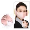6 colors 2 in 1 Unisex Mouth Muffle Fashion Earmuffs Masks dustproof face mask Outdoor Winter Warm Windproof Half Mask GXY014