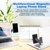 3 Pieces Magnetic Laptop Phone Holder Adjustable Side Mount Clip for Laptop Expansion Stand for Smartphone, Office and Home Enjoying Dual Screen at The Same Time