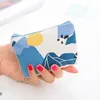 Mini Cute Zero Wallet Bag Key Pouch Portable Simple Creative Geometry Canvas Convenient Coin Purse Card Holder