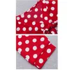 Slips långärmad blusa v krage polka dot blouses tröja avslappnad ny feminin eleganta kvinnor toppar camisas mujer lj200810