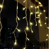 8m-48m Ghirlanda di Natale LED Cortina Ghiacciolo String Light 220V Droop 0.4-0.6m Mall Eaves Garden Stage Luci decorative per esterni 201023