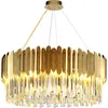 Postmodern Crystal Chandelier Gold Living Room Lamp Bedroom Lamp Rectangular Dining Room Lamp clear crystals for chandeliers