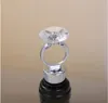 Crystal Diamond Ring Wine Stoppers Hem Kök Bar Verktyg Champagne Flaska Stoppar Bröllop Gästgåvor Box Förpackning Sn4368