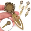 1pc 20mm rond Cabochon Antique Bronze Plaqué Bookmark Régimes de plateau Fournitures pour bijoux