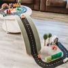 خياطة سيارة المسار لغز لعب حصيرة الطريق السريع البناء PVC أطفال Playmat ألعاب تعليمية للأطفال ألعاب السجاد LJ201113