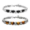 Stainless steel tiger eye beads bracelets natural stone bracelet for men hip hop fashion jewelry will and sandy