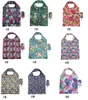 24 colors nylon eco shopping storage bag durable reusable food grocery bags girls outdoor phone bag newest printing floral shopping tote