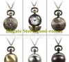 Partihandel Gift Vintage Round Ball Kvinnors Män Fickur Kedja Halsband Tillbehör Tröja Kedja Dam Hängande Män Quartz Klockor AA00166