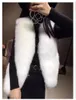 冬のフェイクの毛皮の暖かいベストの女性の甘いジャケットの厚いベストの上着女性エレガントな毛皮のコート女性の高級卸売S-4xl