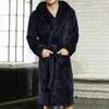 Moda Dorywczo Męskie Szlafroki Flanel Robe V Neck Z Długim Rękawem Para Mężczyźni Kobieta Robe Pluszowe Szal Kimono Ciepłe Mężczyzna Bathrobe Coat11