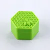 Rökning Tillbehör 26ml Nonstick Honeybee vaxbehållare Hexagon Silikonbehållare Matkvalitet Krukor DAB Tool Storage Jar Oljehållare för Vaporiz