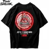 Geometri Triangle Eye T-shirts Mäns Hip Hop T-shirt Godfather Printed Casual Cotton Tops Tees New 2020 Summer Streetwear Tshirt LJ200827