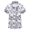 QUANBO Plus size 5XL 6XL 7XL Men Shirt New Arrival Summer Fashion Print Casual Short Sleeve Shirts Brand Clothing LJ200925