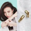 Rongho brand Vintage Metal Bamboo Stud earrings for Women Punk Femme Hiphop Brincos Knot earring pendant7329401