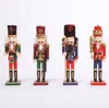 30 cm in legno natale schiacciatori soldati burattini Zakka creativo decorazione desktop grande dimensione ornamenti natalizi di natale disegno noci soldier