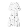 2pcs gilet + robe longue robe d'été en lin de coton pour femmes enceintes vêtements d'été de maternité pour la grossesse Robe enceinte florale LJ201114