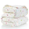 Supertjock 12 lager Muslin bomull född baby som tar emot filt seersucker barn spädbarn sovande sängkläder täcker filt lj201208