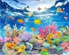 Beibehang Custom Wallpaper HD Underwater World TV Bakgrund Väggmålningar Heminredning vardagsrum sovrum väggmålning 3D