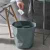 Creative Folding Irregular Folds Durable Trash Can Bathroom Kitchen Supplies Storage Bucket Flower Pot Toilet Paper Bas 211222