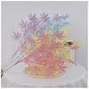 Artificial flower five-pointed small maple leaf wedding plastic flower material high-end wedding ceiling road lead flower arrangement