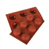 Силиконовая плесень для шоколада, торта, желе, пудинг, круглые формы половины конфетные формы без палки, BPA Бесплатные силиконовые формы для выпечки SN1671