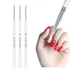 Ногтевые машины 3PCS Nail Art Brush Transparent Acryla Carving Extension Builder Kolinsky Plock UV -гель Печка