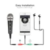 Wired Condenser Microphone o 35mm Studio Mic Vocal Recording KTV Karaoke Mic with Stand for PC Phone video conferencing6011296