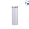 Stainless Steel Tumblers 20oz Sublimation Straight Tumbler Blanks White Plastic Straw Cups Cover Separable Water Outdoor Keep Warm N2
