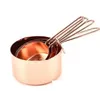 2022 new High Quality Copper Stainless Steel Measuring Cups 4 Pieces Set Kitchen Tools Making Cakes and Baking Gauges Measuring Tools