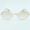 2022 Factory Wholesale New Retro Oval Metal Men Designer Mens Luxury High Quality Gold Sunglasses Round Stylish Glasses