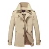 Hommes Vestes Hommes Trench-Coat Créateur De Mode Homme Moyen-Long Printemps Automne Style Britannique Slim Veste Coupe-Vent Mâle Plus La Taille M-5XL1