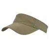 Mens Womens Unisex Summer Twill Washed Cotton Solid Sports Low-Profile Empty Top Running Runner Golf Sun Visor Hat Cap