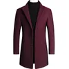 Thoshine marca inverno 30% lana uomo cappotti spessi slim fit colletto rovesciato moda maschile misto lana capispalla giacche casual trench 201223
