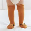 Herfst winter katoen baby sokken antislip baby meisje sokken cartoon dier pasgeboren knie hoge lange krimpen peuters sok M2952