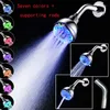 Badkamer Douchekoppen Sprinkler Temperatuurregeling Anti-corrosie Easy Install Color Changing UV Verstelbaar Water1