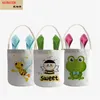 Sac de pâques de Pâques de sublimation vierge Sac de rangement en linge Pâques Cadeau Pâques Panier Portable Bucket oreille de lapin avec poignée