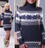 Зогаа женский длинный рождественский свитер зимняя водолазка вязаные свитера платье напечатанные теплые пуловеры женские хлопковые джекверы 201110