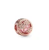 S925 Bijoux en argent sterling bricolage des perles de fleurs s'adapte au charme de style pandora pour les bracelets pandora pour le braceletcollier en or rose européen